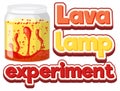 Lava lamp science experiment Royalty Free Stock Photo
