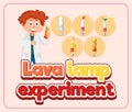 Lava lamp science experiment Royalty Free Stock Photo