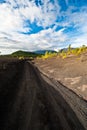 Lava landscape on the Cumbre Nueva in La Palma Royalty Free Stock Photo