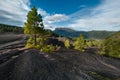 Lava landscape on the Cumbre Nueva in La Palma Royalty Free Stock Photo