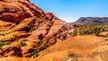 Lava-like Red Rocks in Red Rock Canyon National Conservation Area near Las Vegas, Nevada, USA Royalty Free Stock Photo