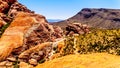 Lava-like Red Rocks in Red Rock Canyon National Conservation Area near Las Vegas, Nevada, USA Royalty Free Stock Photo