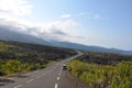 Lava Road in Reunion Island, France Royalty Free Stock Photo