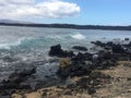 Lava rock beach Royalty Free Stock Photo