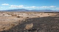 Lava rock landscape in the Mojave desert in California USA