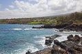 Lava Rock and Surf Royalty Free Stock Photo