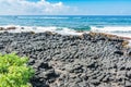 Lava rocks along Spouting Horn coast, Kauai, Hawaii Royalty Free Stock Photo