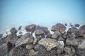 Lava rocks by the Blue Lagoon in Iceland Royalty Free Stock Photo