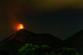 Lava spurts from erupting Fuego volcano in Guatemala