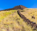 Lava Stone Fence Leading Uphill to Pu\'ukohola Heiau