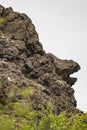 Lava stone that looks like a troll face at dimmuborgir myvatn ar