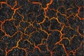 Lava texture and cracked ground surface