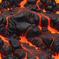 Lava texture fire background rock volcano magma molten hell hot flow flame pattern seamless. Earth lava crack volcanic texture gro Royalty Free Stock Photo