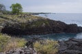 Lava tube along coast off national trail south kona