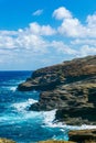 Lava Tubes at Lanai Lookout on the Kalanianaole Highway in Oahu, Hawaii