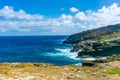 Lava Tubes at Lanai Lookout on the Kalanianaole Highway in Oahu, Hawaii