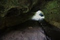 Lava tunnel near the Caldeira on the island Graciosa, Azores