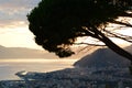 View of Chiavari and Tigullio gulf from Santa Giulia hill. Lavagna. Liguria, Italy Royalty Free Stock Photo