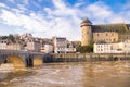 Laval, beautiful french city, panorama Royalty Free Stock Photo