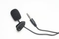 Lavalier microphone for correspondents on a white background