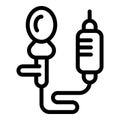 Lavalier pocket microphone icon outline vector. Tiny clipping clothing mic