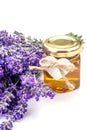 Lavander with aromatic oil Royalty Free Stock Photo