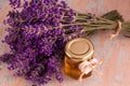 Lavander with aromatic oil Royalty Free Stock Photo