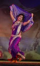 Lavani, famous tradition dance or Maharashtra state, India Royalty Free Stock Photo