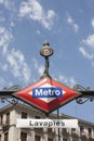 Lavapies Metro Station Sign in Madrid