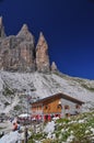 Lavaredo chalet in Dolomites Mountains