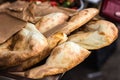 Lavash, Bakery Products fresh pastry sells pita market wheat tortillas close-up Caucasian kitchen Lavash Pita or Arabic bread trad