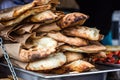 Lavash, Bakery Products fresh pastry sells pita market wheat tortillas close-up Caucasian kitchen Lavash Pita or Arabic bread trad