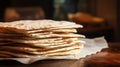 Lavash bread, a thin, soft, and flexible flatbread, resembles a pale, parchment-like sheet