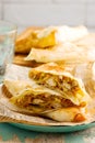 Lavash chicken pies.style rustic