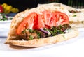 Lavash with grilled meat