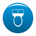 Lavatory icon vector blue