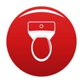 Lavatory icon vector red