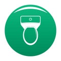 Lavatory icon vector green