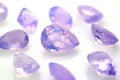 Lavender amethyst gems polished. Precious stones and jewelry