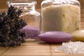 Lavender bath items.