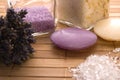 Lavender bath items.