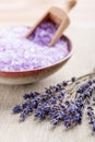 Lavender bath salt Royalty Free Stock Photo