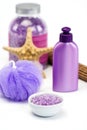 Lavender bath salts Royalty Free Stock Photo