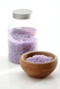 Lavender bath salts Royalty Free Stock Photo