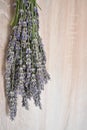 Lavender bouquet flower on the cabinet. Royalty Free Stock Photo