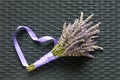 Lavender bouquet on a textured background