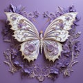 Lavender Butterfly: Exquisite Paper Sculpture With Meticulous Details
