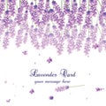 Lavender Card with flowers in watercolor paint