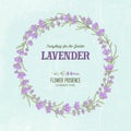 The lavender elegant wreath. Royalty Free Stock Photo