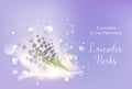 Lavender cosmetic label.